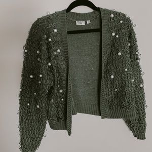 Target Green Cardigan with Unique Details